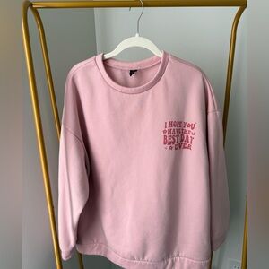 SHEIN Pink Graphic Sweatshirt